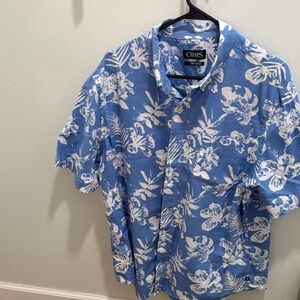 Chaps Blue and White Floral Men's Shirt